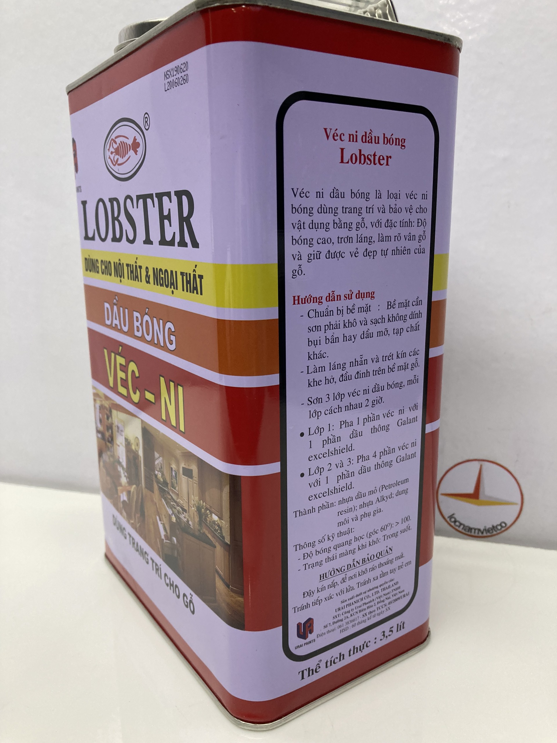 Véc Ni Lobster, Wood Surface Protective Varnish 3.5L