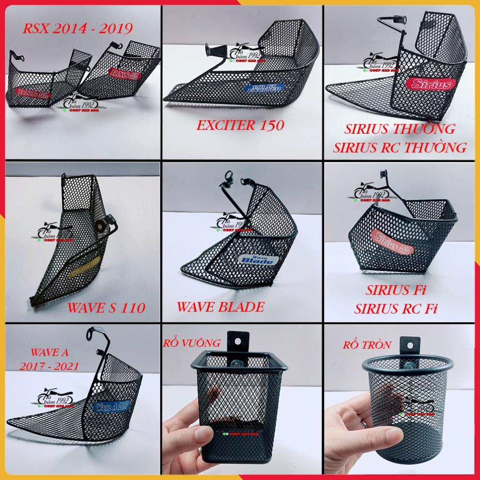 Rổ hông - giỏ cạnh gắn sirius , wave, exciter , rsx , blade
