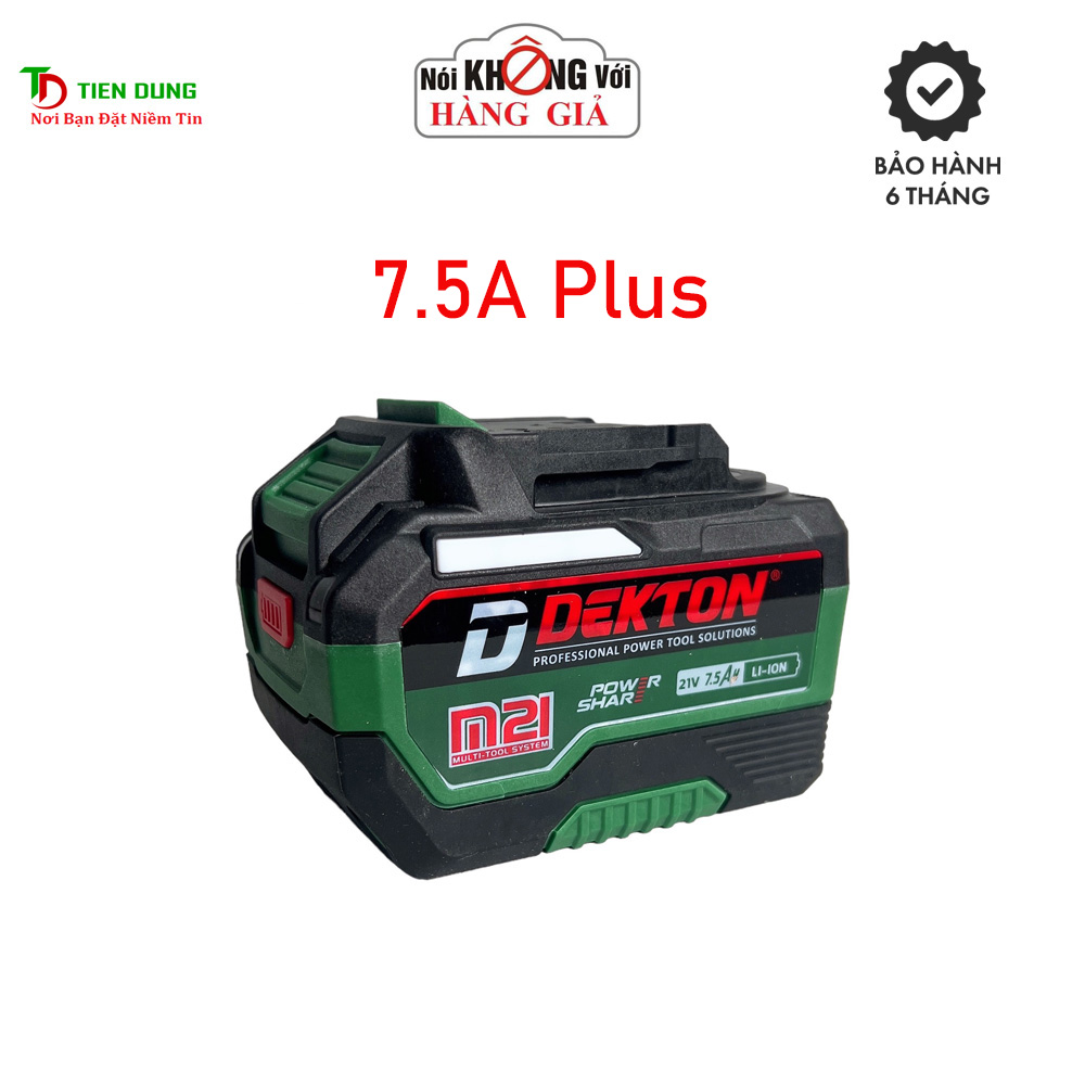 Pin dekton m21- b7500 plus dung lượng 7.5ah chân pin phổ thông makita