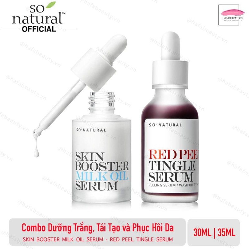 Combo Serum Red Peel và Serum Sữa Kích Trắng Milk Oil giá rẻ