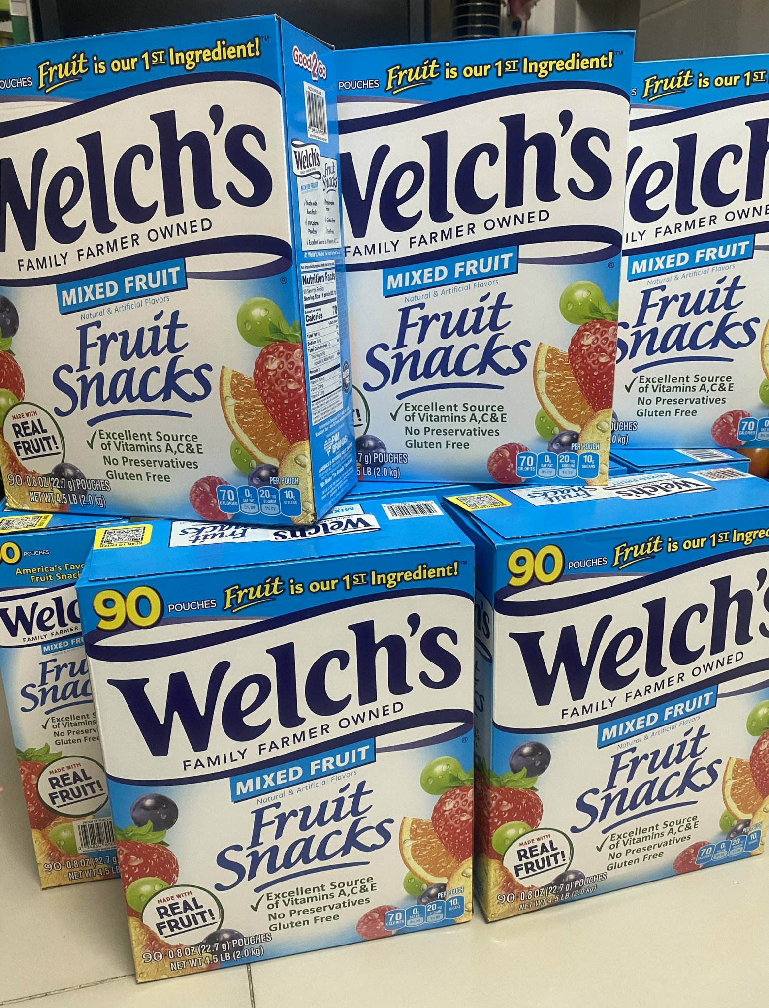 (Hàng MỸ)(10/2025)Kẹo dẻo trái cây Welch’s 2kg/thùng