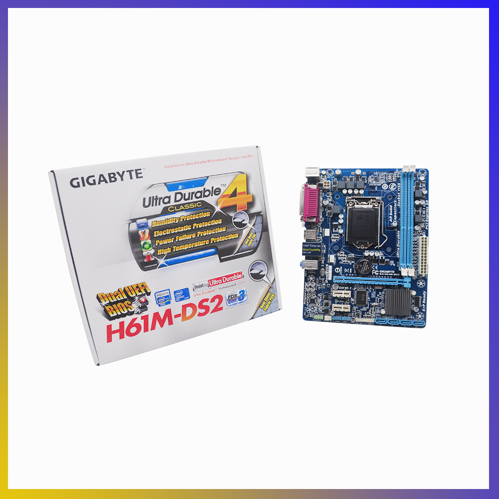Bo mạch chủ Gigabyte GAH61MDS2 H61M H61 DDR3 LGA 1155 pin bo mạch chủ
