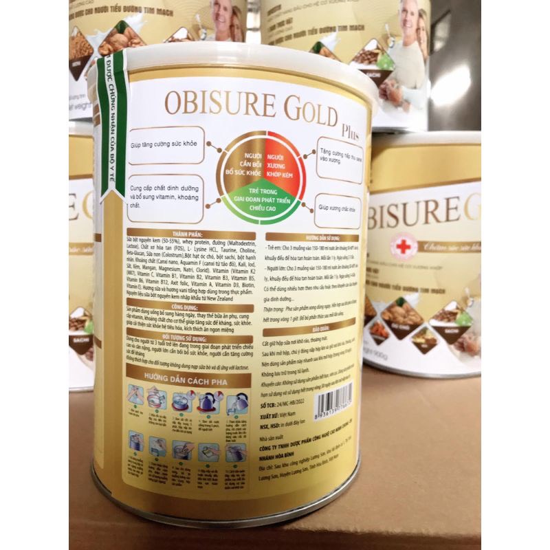 [(Chính Hãng 400g VÀ 900gr)]:Sữa Hạt OBISURE GOLD PLUS