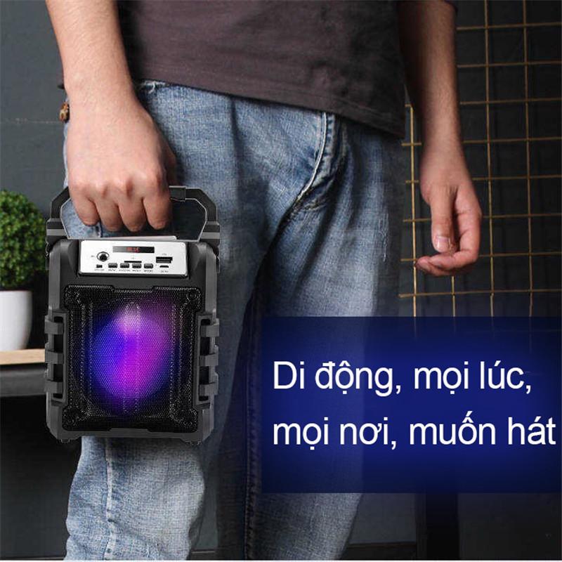 【New Be】Loa Bluetooth Âm thanh cực chuẩn tặng kèm Micro hát Karaoke (Loa bluetooth + micro)
