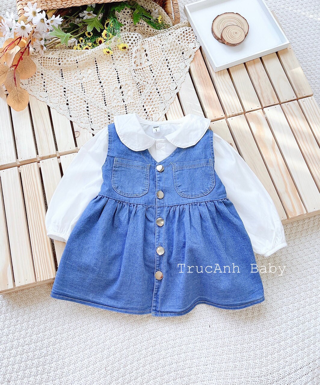 Đầm jean bé gái 8-22kg