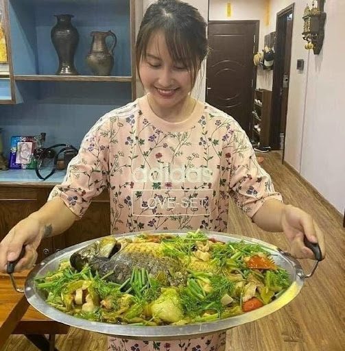 Nồi lẩu cá chép om dưa ( kèm khay )