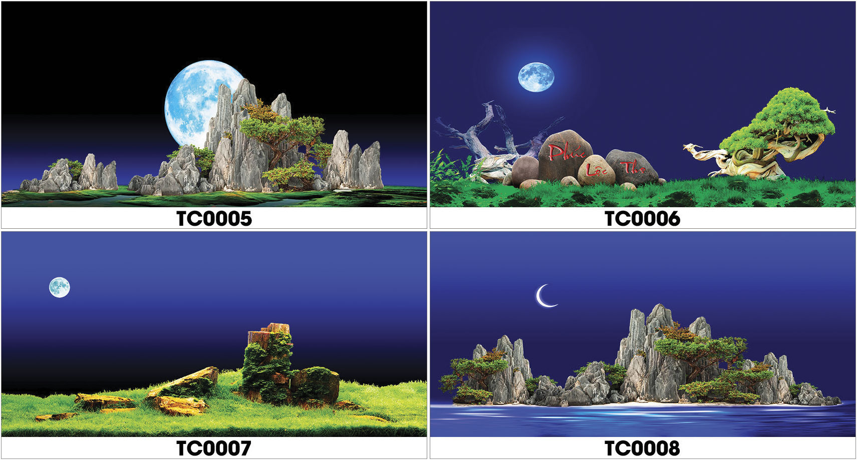 Tranh 3D hồ cá - TC