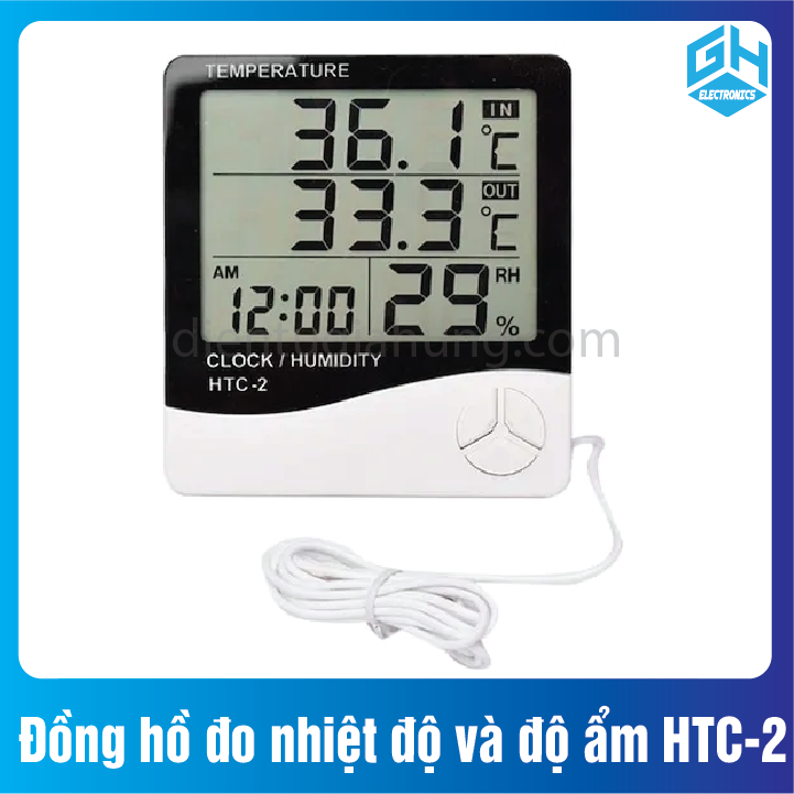 Đồng hồ đo nhiệt độ và độ ẩm HTC-2