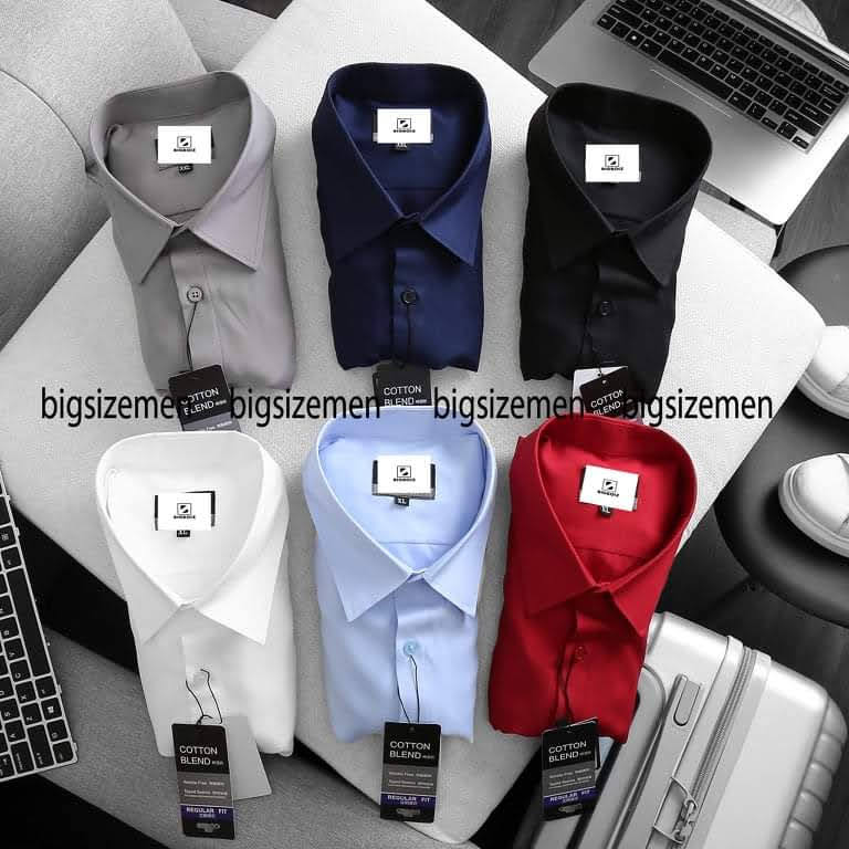 [bigsize < 130kg] Áo sơ mi tay dài công sở bigsize nam