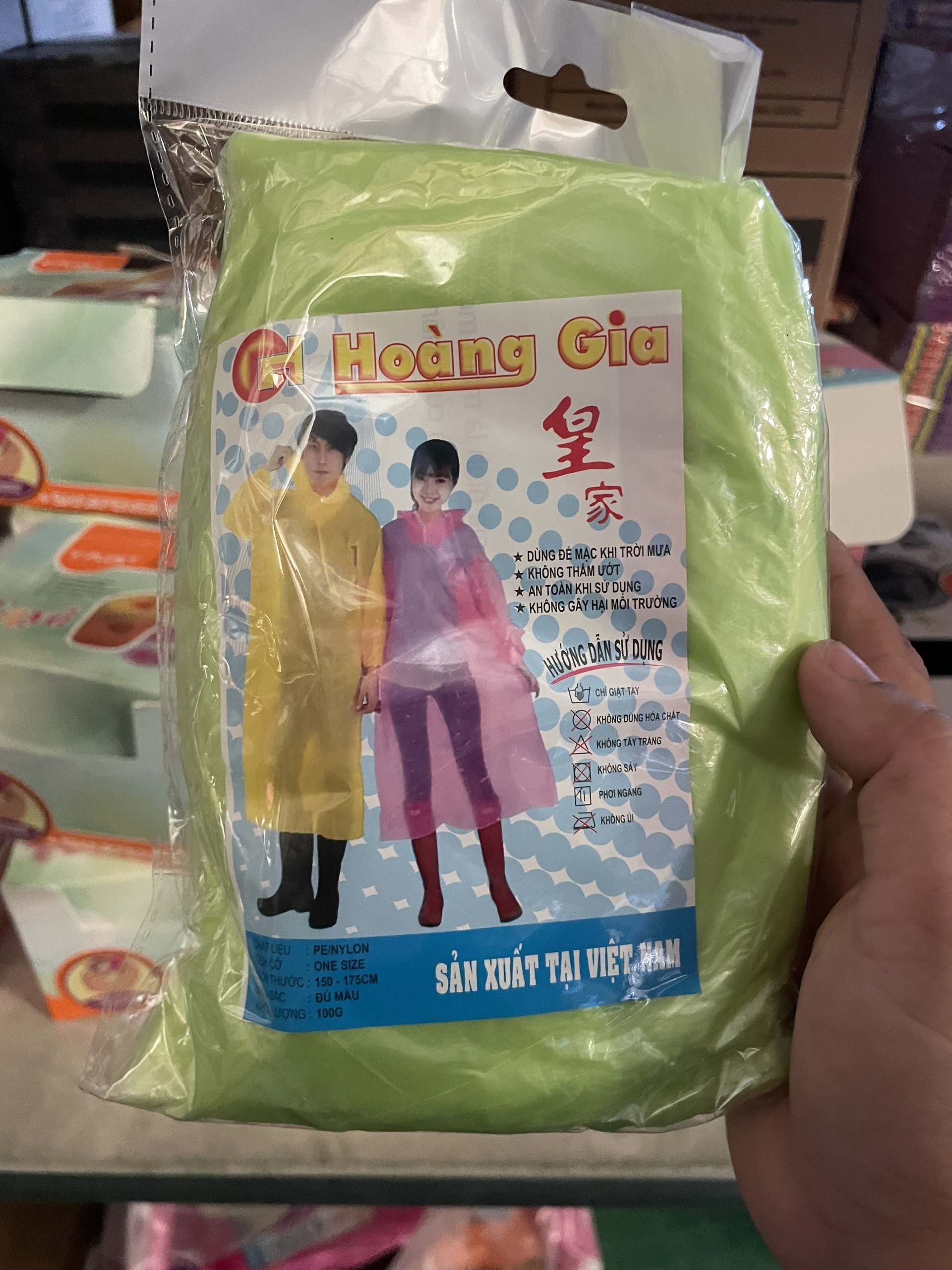 Combo 5 Cái Áo mưa nylong 1 lần tiện lợi dễ sử dụng