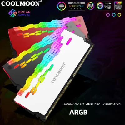 Tản Nhiệt Ram Led RGB Coolmoon RA-2 Diamond - Hỗ Trợ Đồng Bộ Hub Coolmoon và Mainboard