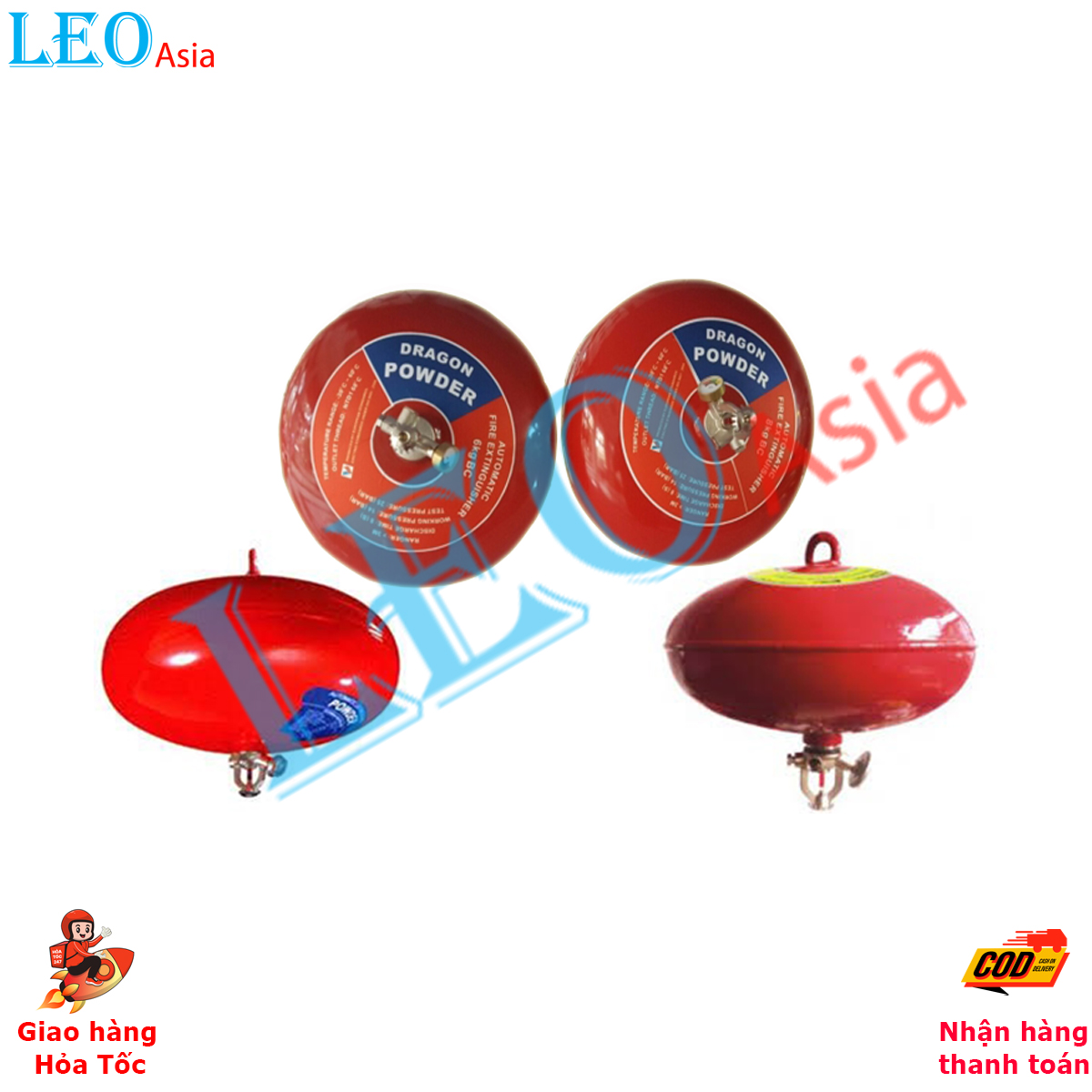 [CÓ TEM KIỂM ĐỊNH PCCC] Bình Cầu Chữa Cháy Tự Động Bột ABC DRAGON XZFT Đạt Chuẩn