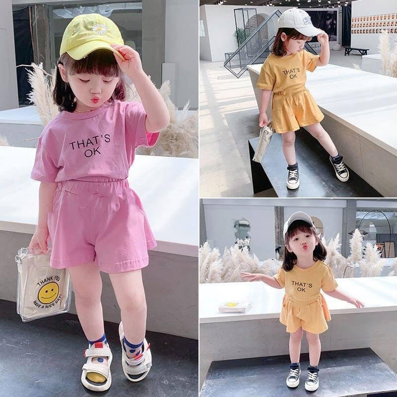 [MẪU MỚI] BỘ CỘC TAY THATS OK CHẤT COTTON MỀM MÁT ĐÁNG YÊU CHO BÉ TRAI VÀ GÁI 7-18KG. VIDEO THẬT. BIBO BABY SHOP