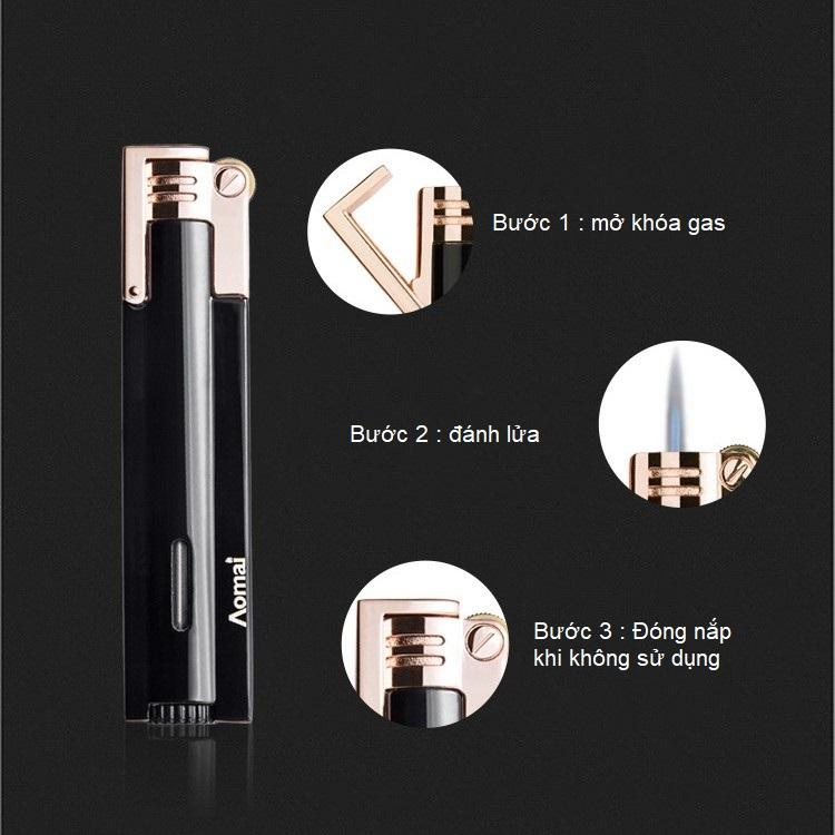 Bật Lửa Gas Khò Cao Cấp AOMAI 7101 ( 5 màu tùy chọn )