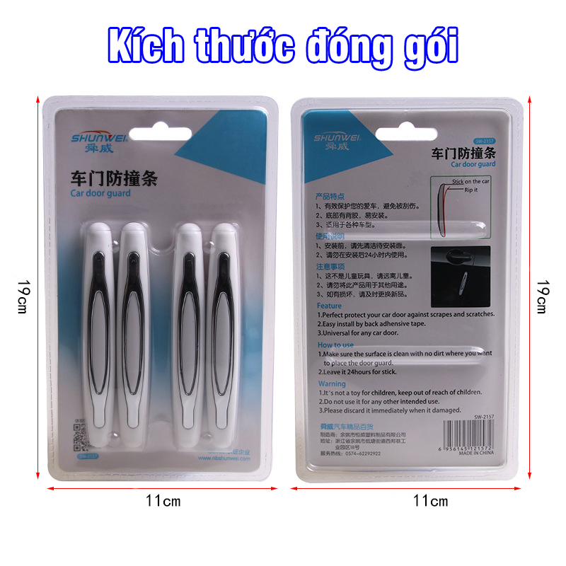 Bộ 4 miếng dán cửa chống xước cửa ô tô – chống trầy xước xe khi va đập