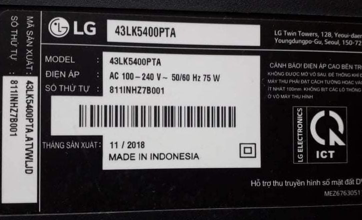 Board 43Lk5400