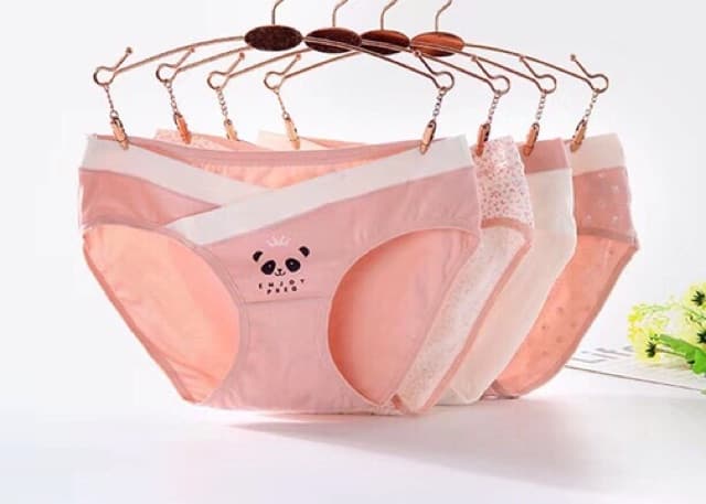 Sét 4 Quần Quần Lót Cạp Chéo Bầu, 100% cotton