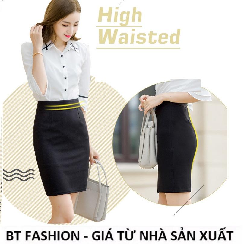 Chân Váy Ôm Công Sở Thun Coton 4 Chiều  Cao Cấp - BT Fashion (VCS2C- DÀI)