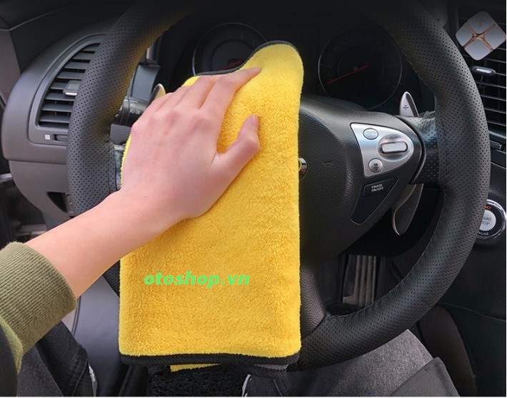 [HCM]Bộ 3 khăn lau xe Microfiber siêu dày siêu hút nước