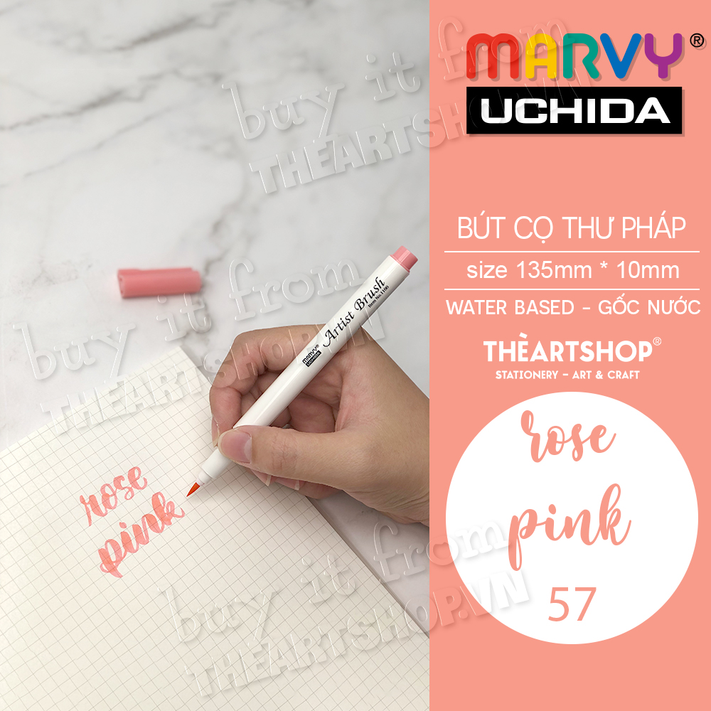 [THEARTSHOP] Bút đầu cọ thư pháp màu nước MARVY Artist Brush - Pastel series
