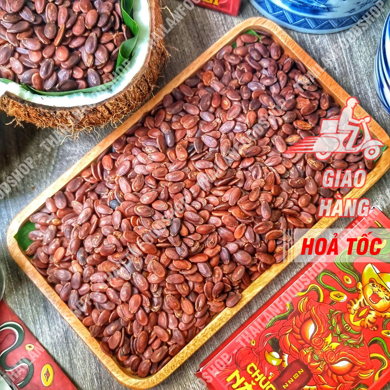 Hạt Dưa Rang Tay, Không Phẩm Màu - Lon 450gr