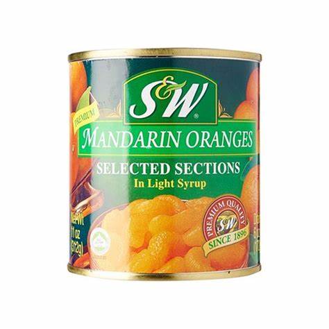 QUÝT NGÂM SYRUP MANDARIN ORANGES S&W 312G