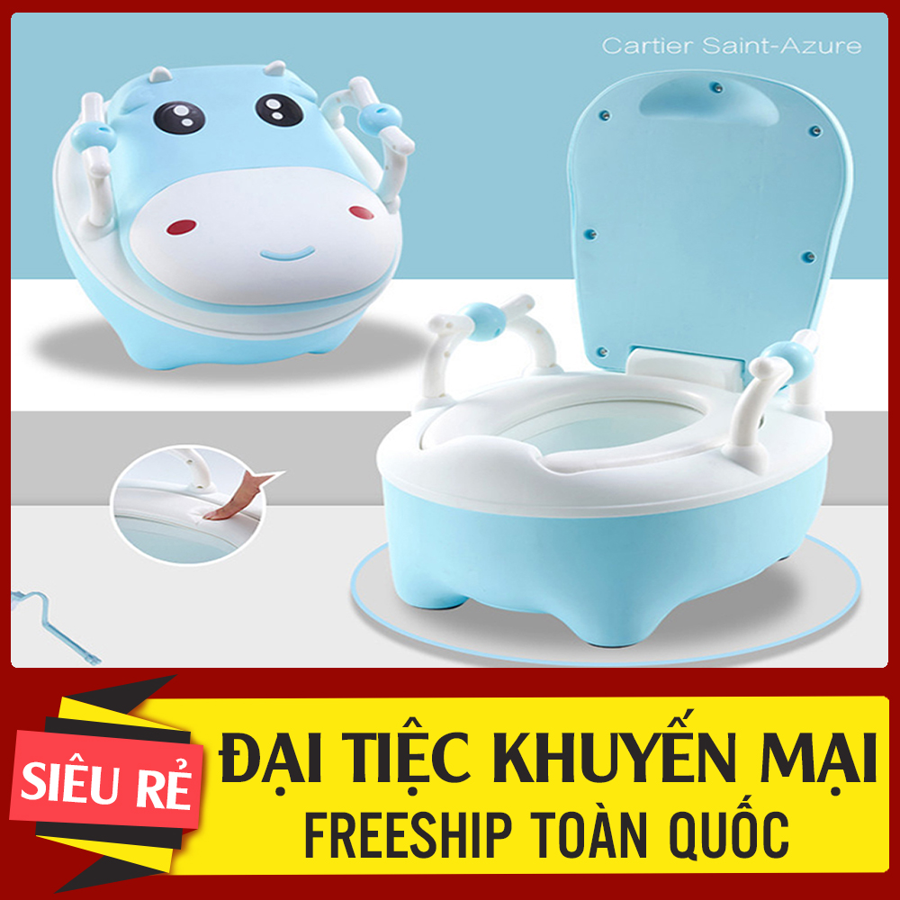 Bô vệ sinh trẻ em bô tập ngồi của bé hướng dẫn bé vệ sinh new pay bô vệ sinh cho bé bô ngồi của bé hình thú hà mã siêu dễ thương