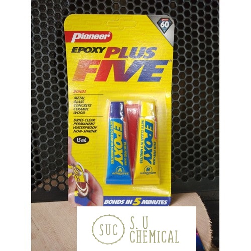 Keo dán A và B trong suốt Epoxy Plus Five (15ml)