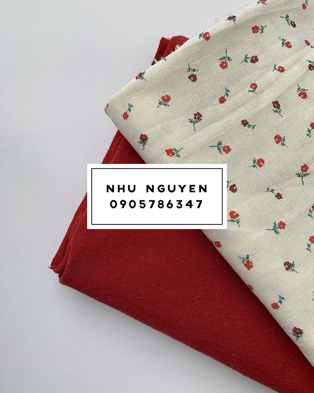 Vải Linen Bột In Hoa Bản Thiết Kế