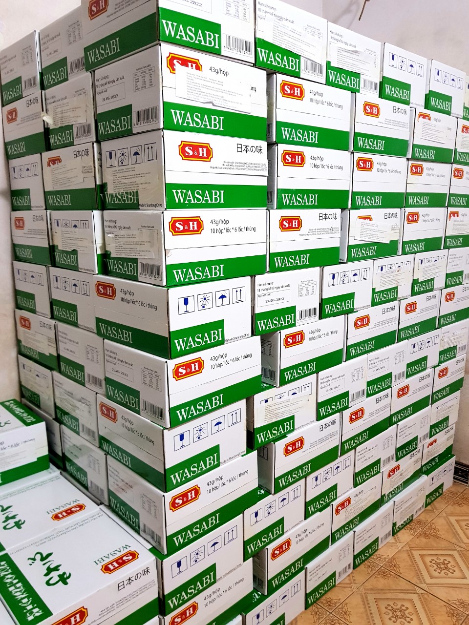 Mù tạt Wasabi S&H nắp vuông 43gr