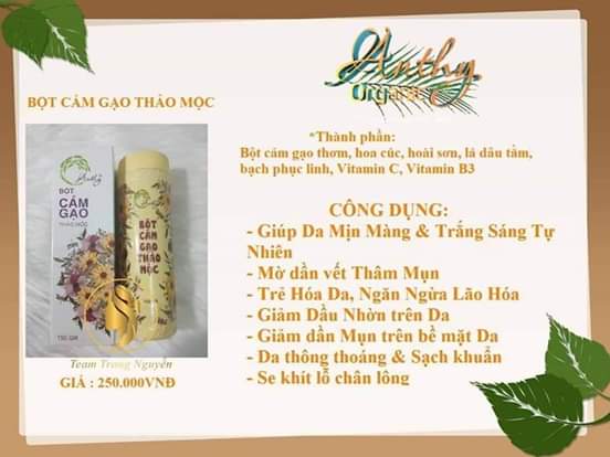 [Chính hãng Anthy,Date 2026] COMBO 2 Bột Cám Gạo Thảo Mộc ANTHY 150gram