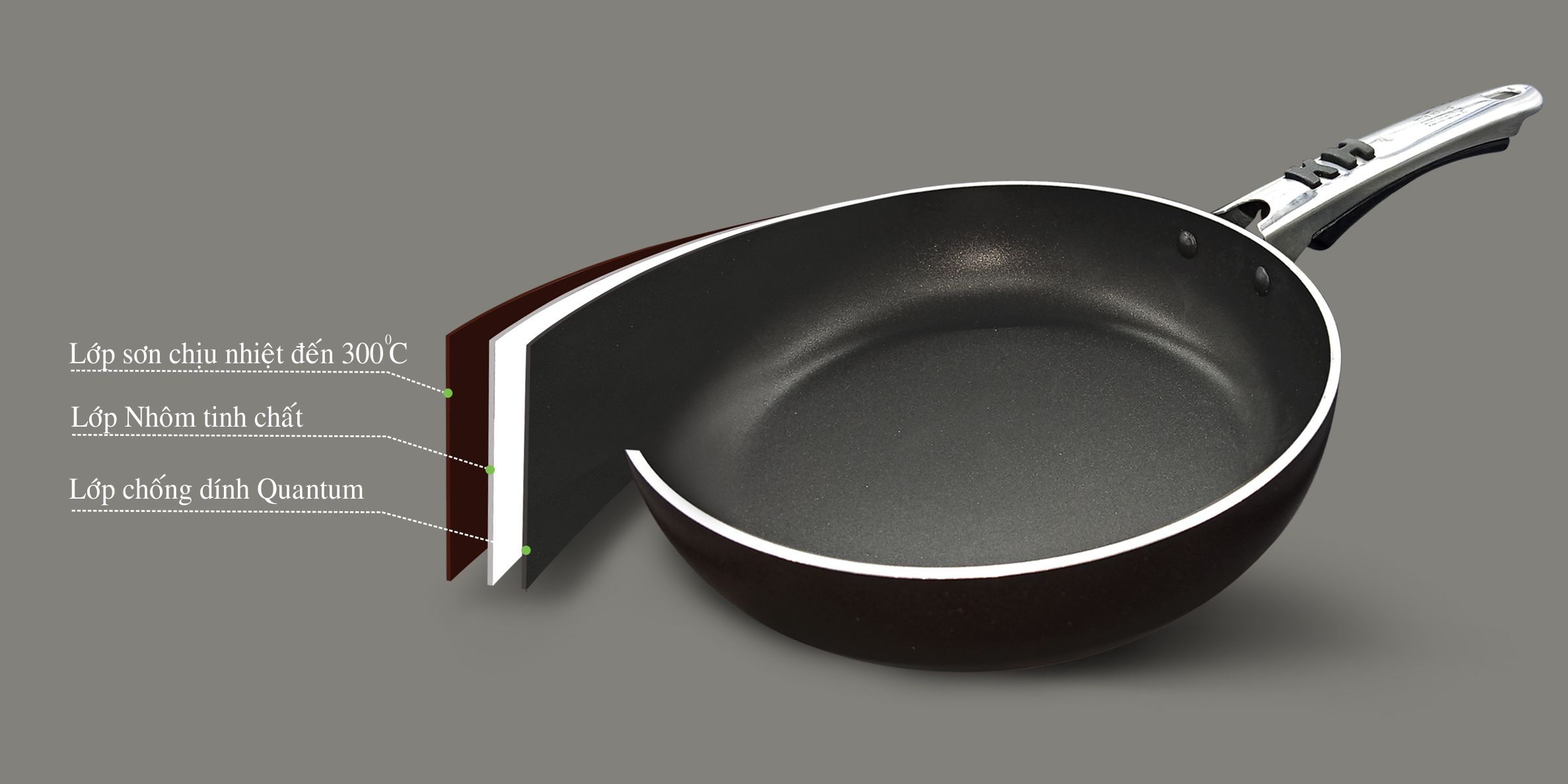 Chảo chống dính Kim Hằng 30cm KHG 0260