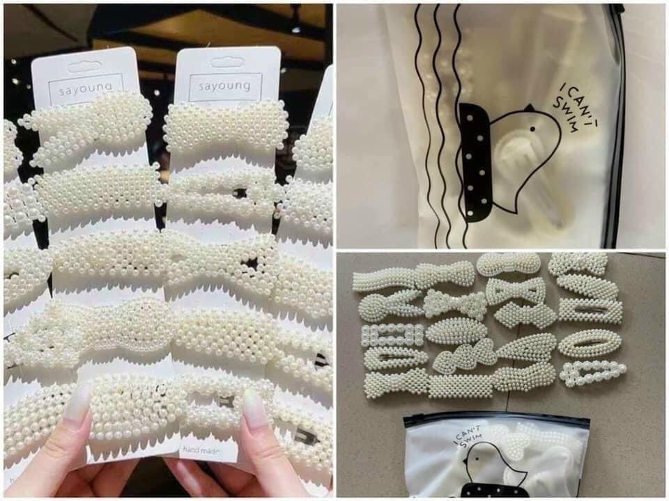 Kẹp tóc nữ, kẹp tóc ngọc trai, thời trang , kẹp tóc Hàn Quốc.