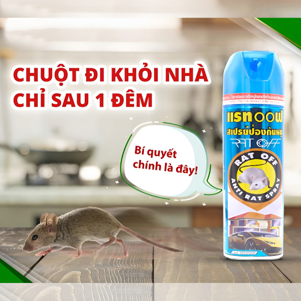 Bình Xịt Đuổi Chuột Rat Off Thái Lan