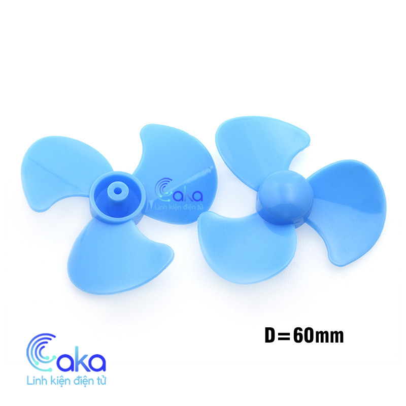 Cánh Quạt Mini 4 Cánh 60mm – Trục 2mm – Phụ Kiện Lắp Motor, Đồ Chơi, Dự Án DIY