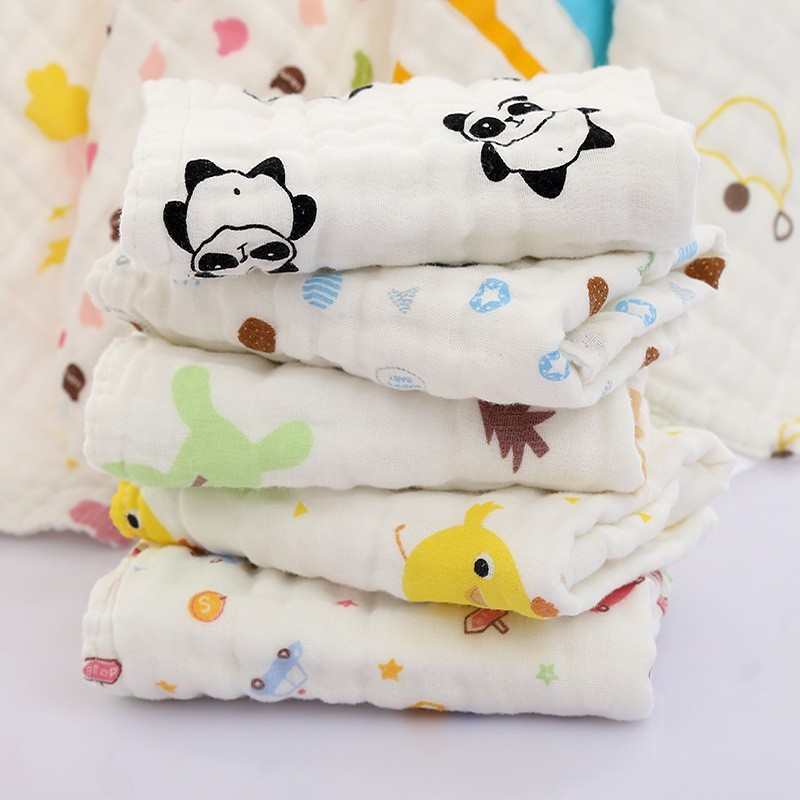 Set 5 Khăn Mặt Xô 6 Lớp Cho Bé