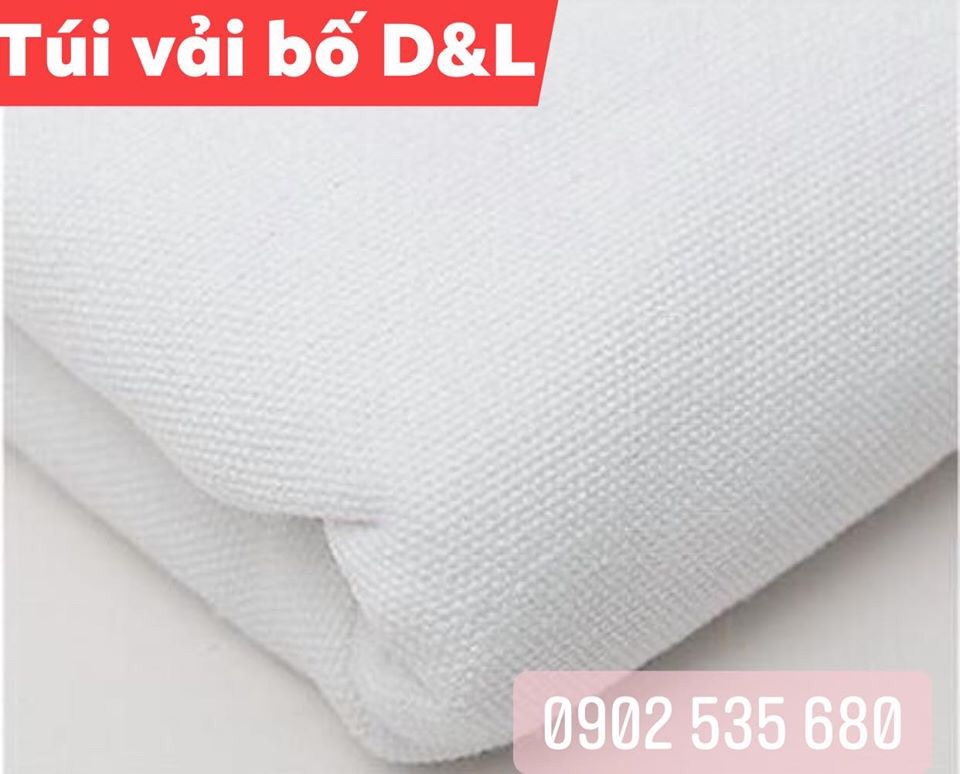 [HCM]Vải bố canvas trắng kem - Khổ 1m6 - Sản xuất Túi Vải Bố