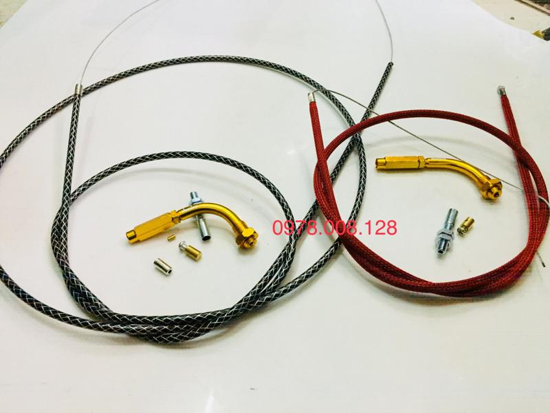 Đầu ga dây ga domino màu gắn cho xe máy