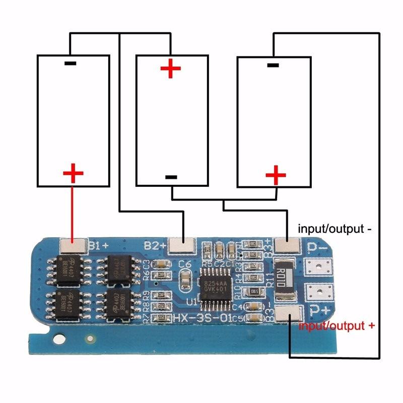 Mạch Sạc Và Bảo Vệ Pin 3S 12V - 10A