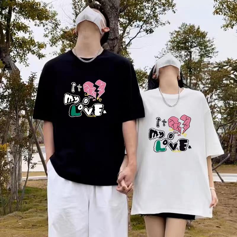 Áo phông đôi tim My Love chất cotton