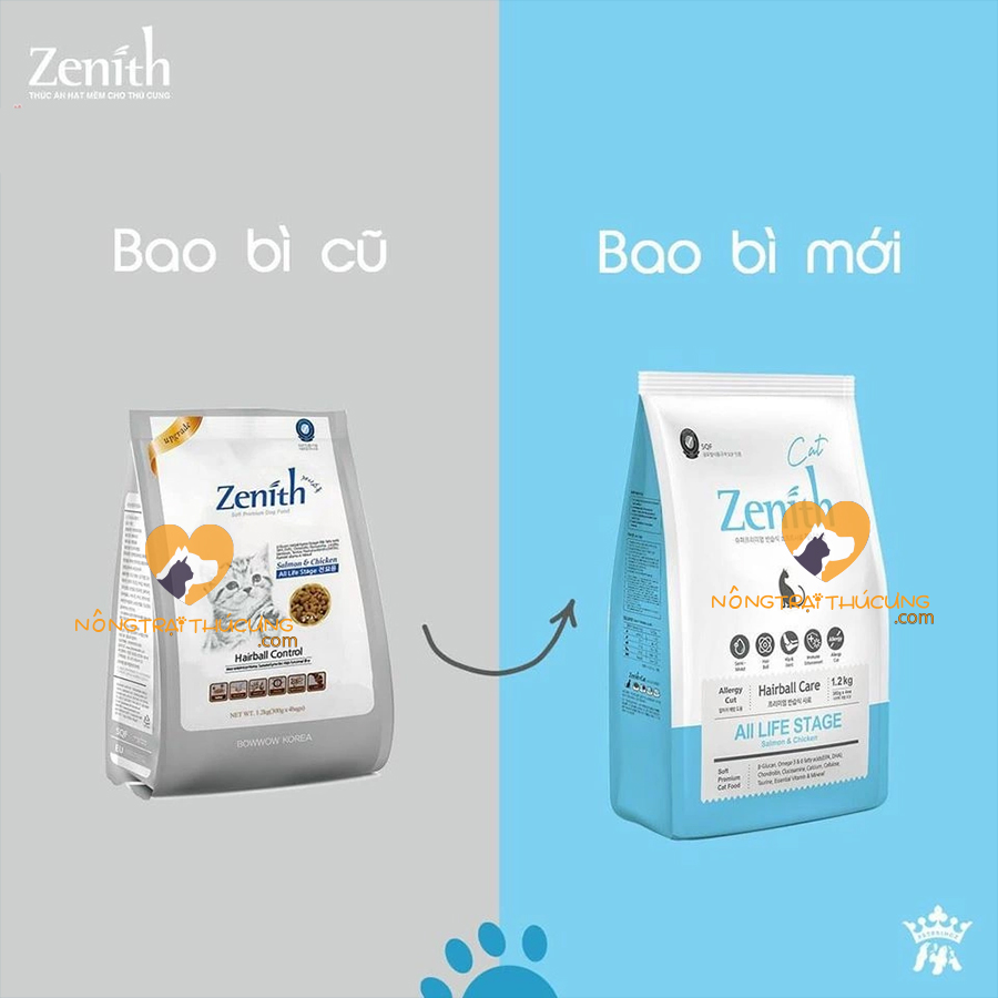 Thức Ăn Hạt Mềm Cho Mèo - Zenith Hairball Control - [Nông Trại Thú Cưng]