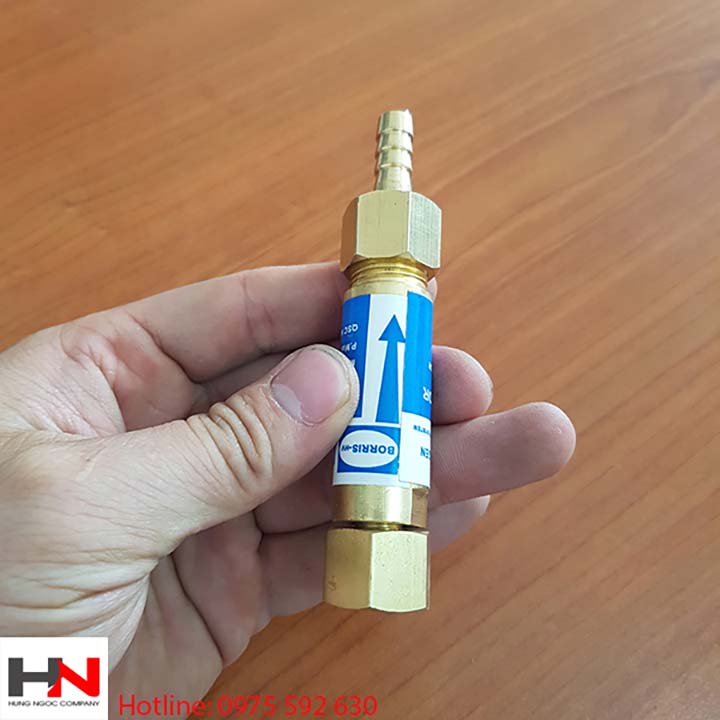 Van Chống Cháy Ngược Oxy ren 16mm lắp đồng hồ oxy