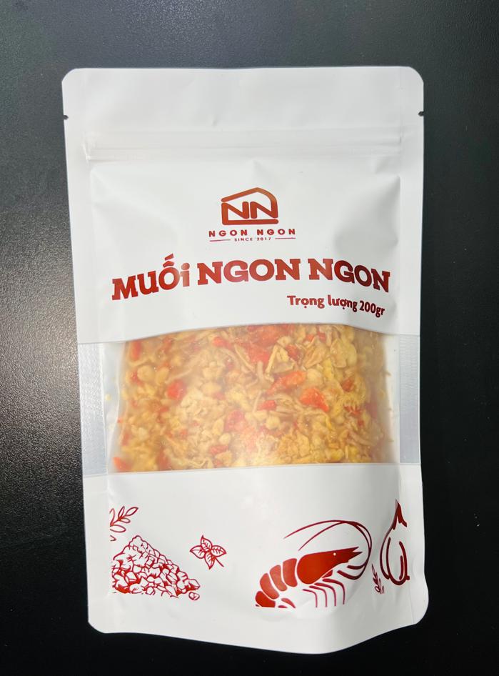 Muối Tép Ruốc Hành Phi Chà Bông Siêu Topping 200gram