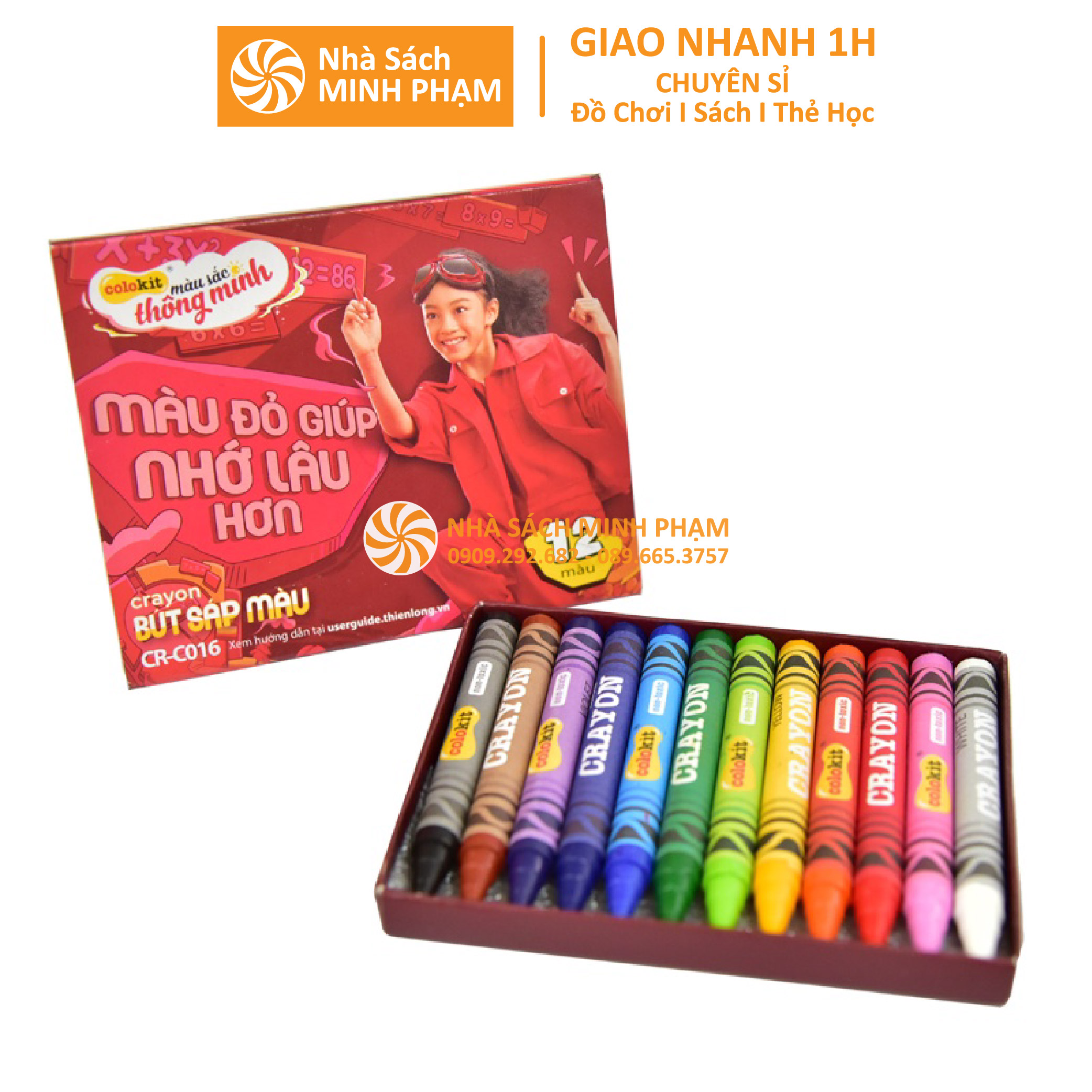 Bút Sáp 12 màu Thiên Long Colokit CR-C016