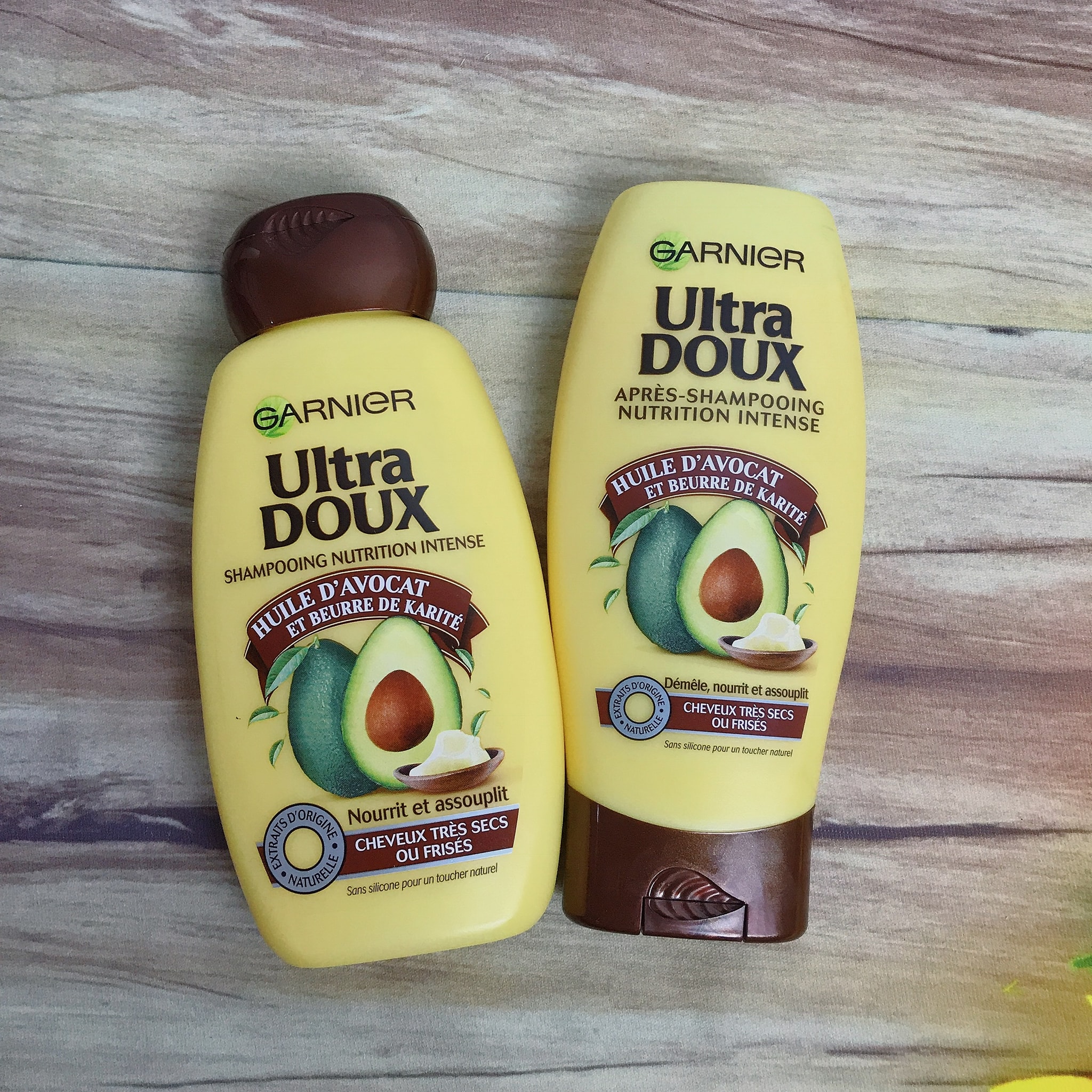 Cặp dầu gội xả garnier ultra doux - tinh chất quả bơ, gội 250ml, xả 200ml