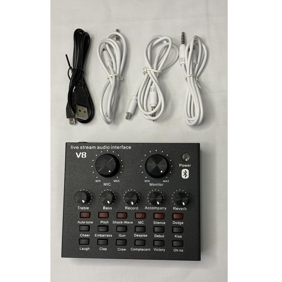 [HCM]Sound card live stream V8 kết nối Bluetooth phiên bản mới