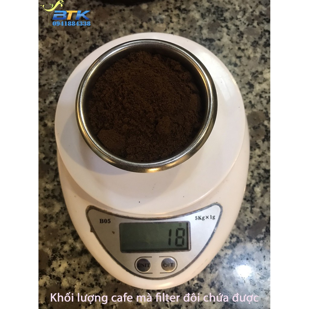 Filter 58mm - Basket 58mm - Giỏ Lọc Đơn Đôi 58mm - Linh Kiện Máy Pha Cà Phê