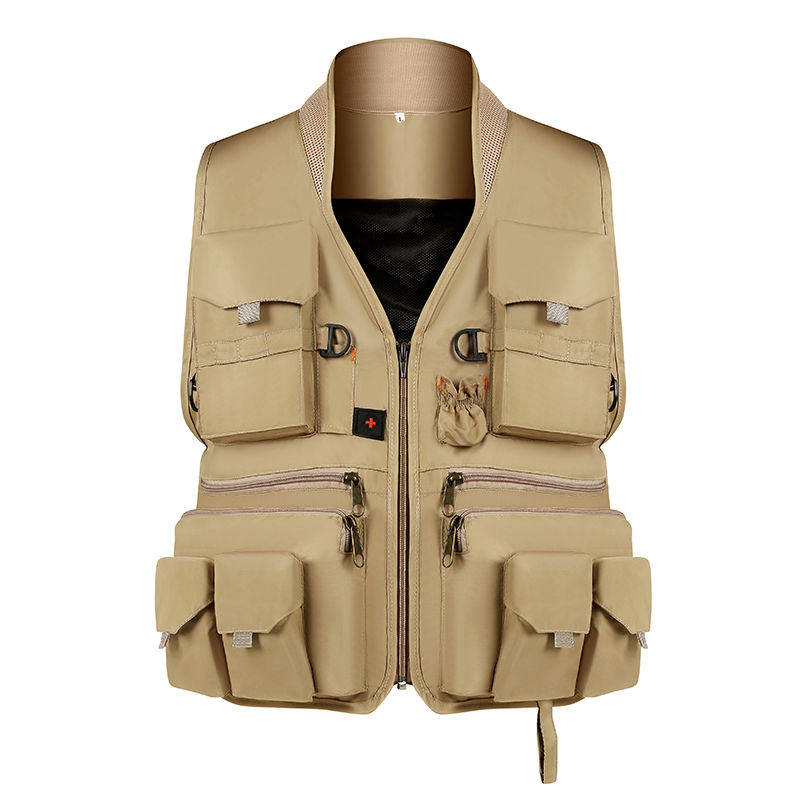 Phiên bản hàn quốc của áo vest nhiều túi áo vest chụp ảnh câu cá mùa xuân và mùa thu