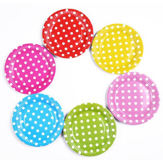 Set 10 Dĩa Giấy Màu Thủ Công Mầm Non