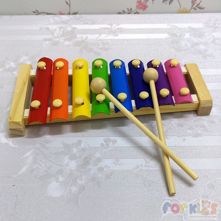 Đàn Gỗ 8 Thanh Cho Bé Đồ Chơi Nhạc Cụ Cho Bé